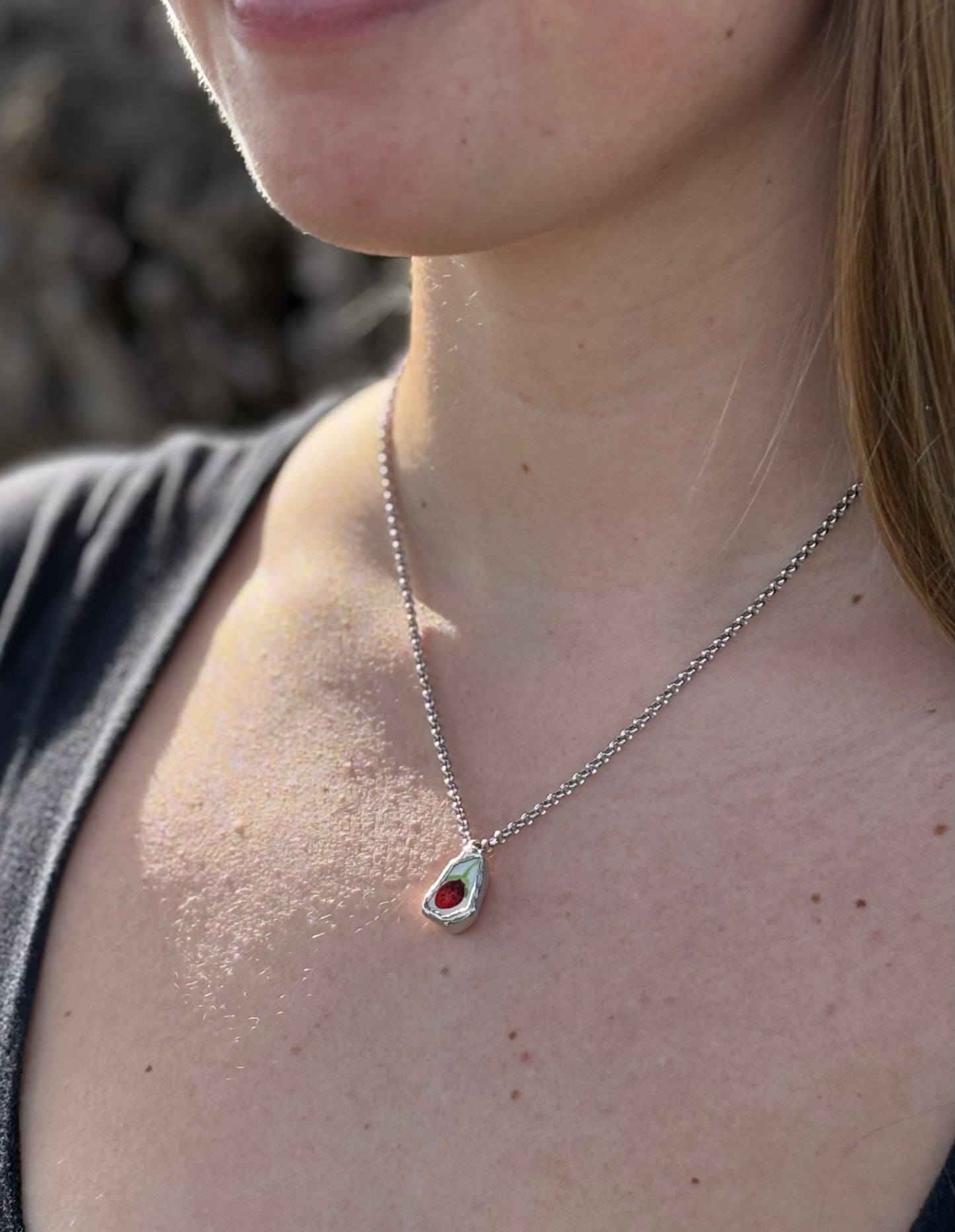 Strawberry 6 Ceramic Necklace