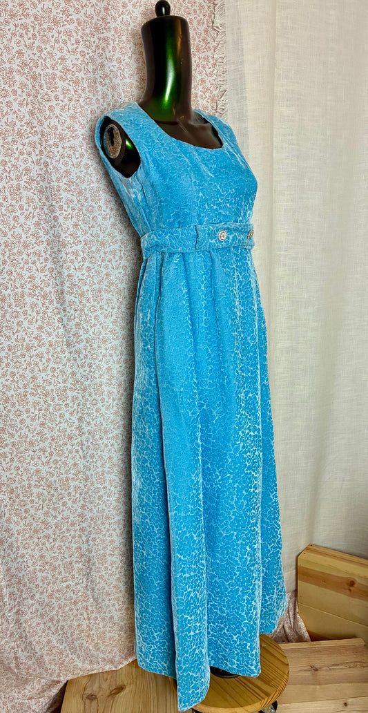 Blue Velvet Dress
