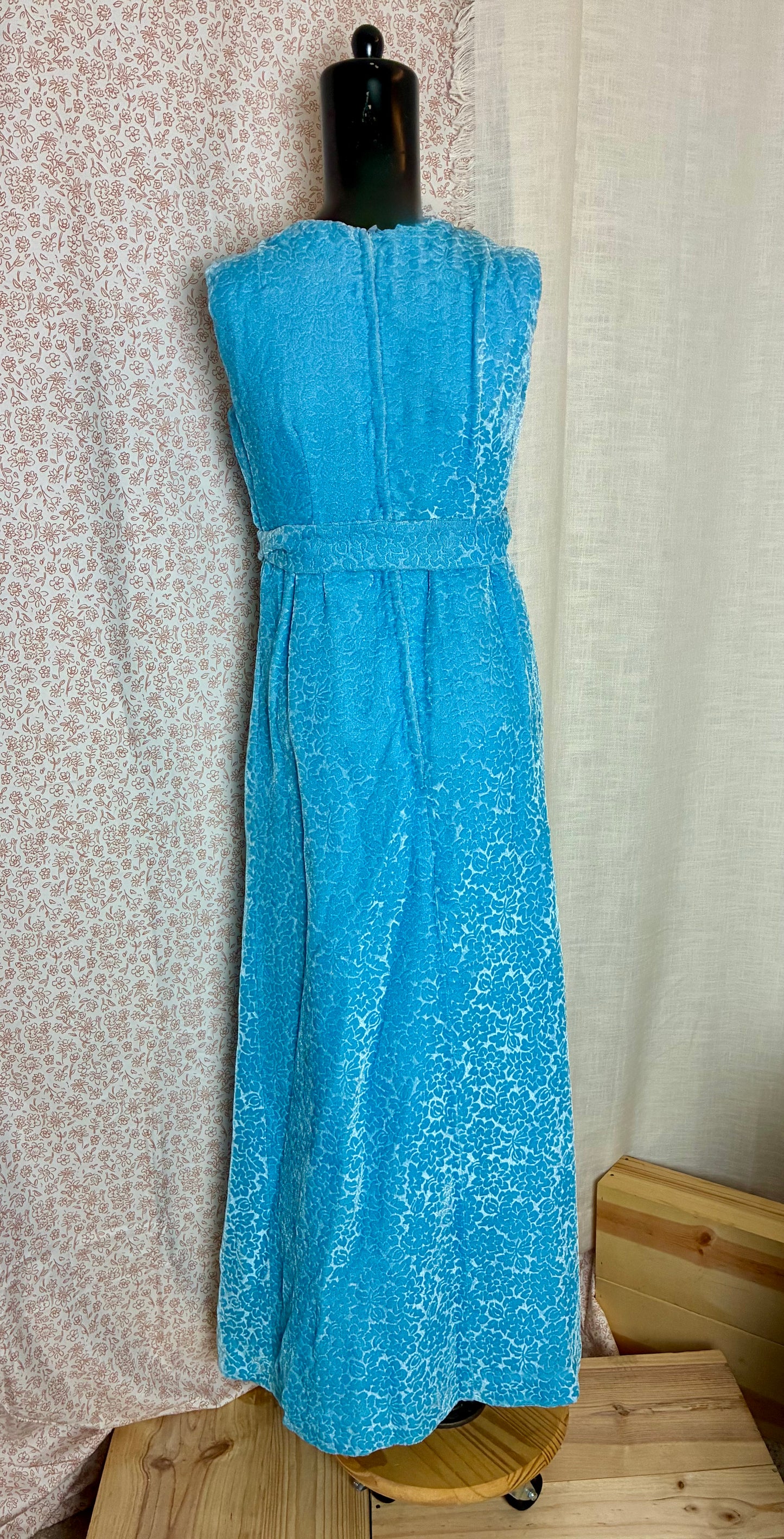 Blue Velvet Dress