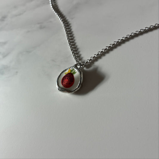 Strawberry 7 Ceramic Necklace