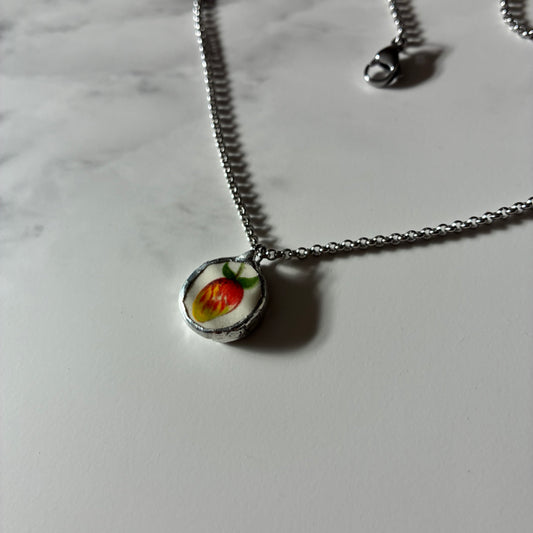 Strawberry Mango Ceramic Necklace