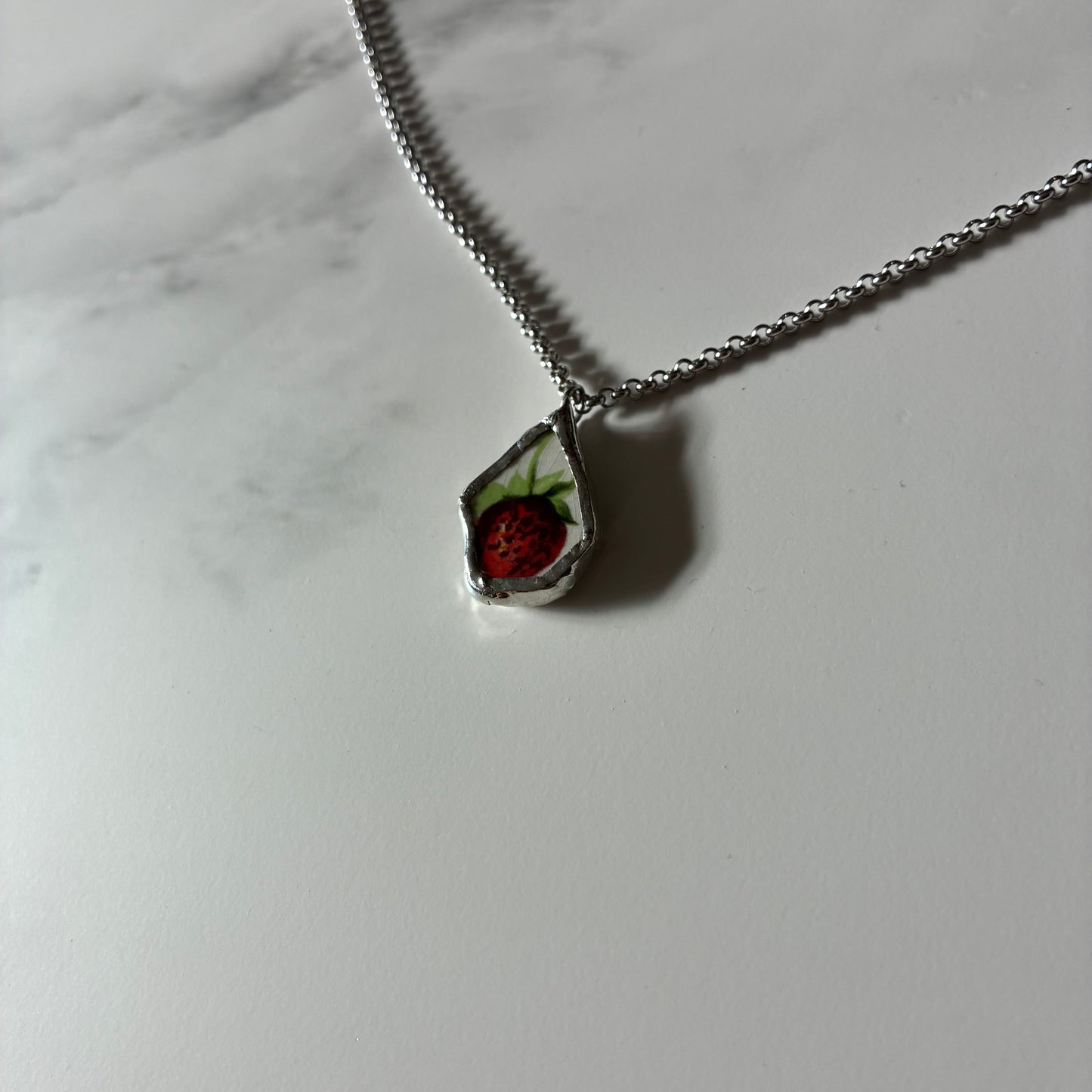 Strawberry 11 Ceramic Necklace