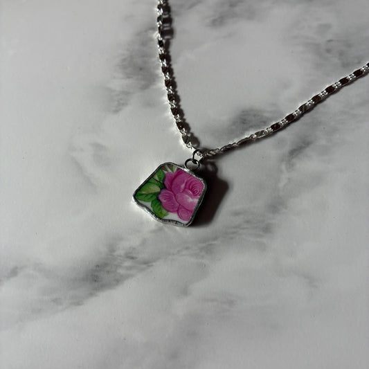 Florals 2 Ceramic Pendant Necklace