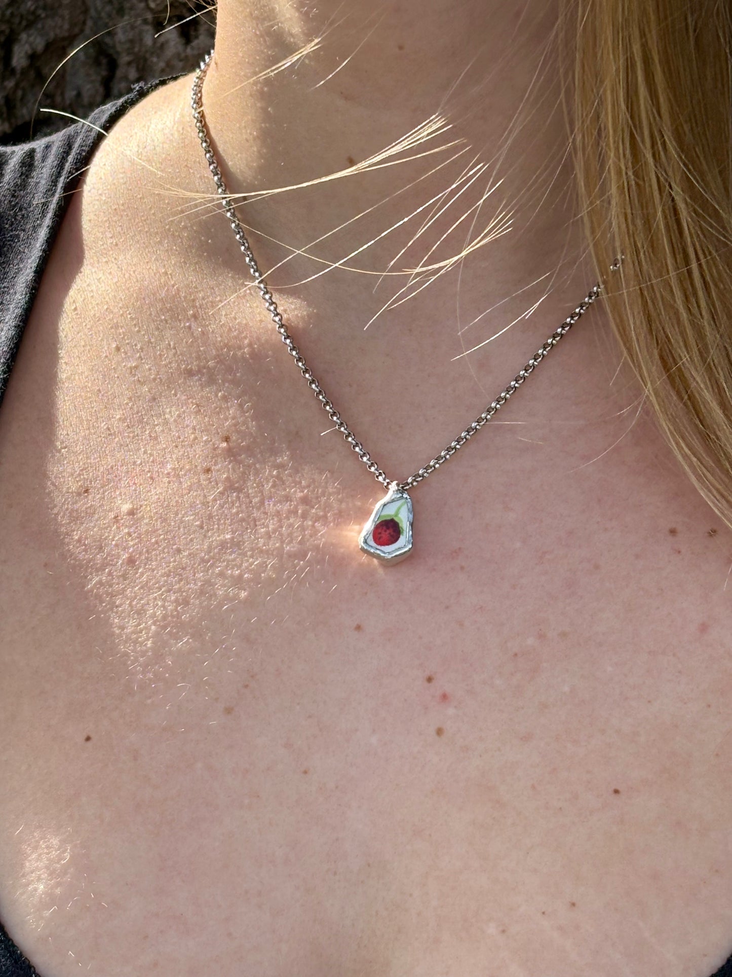 Strawberry 6 Ceramic Necklace