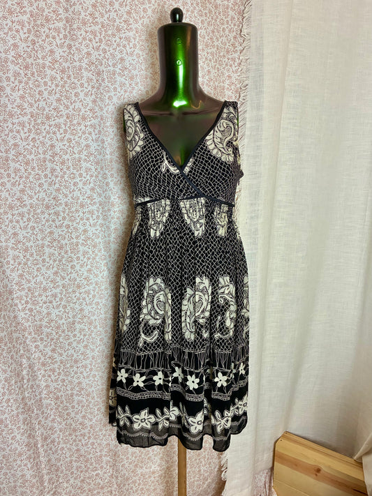 Black and White Floral Dress