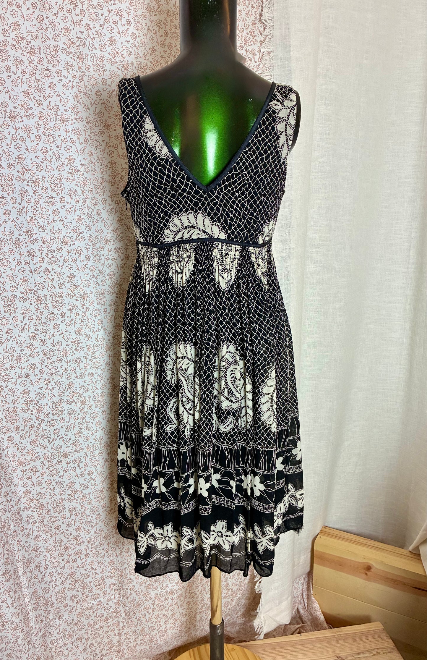 Black and White Floral Dress