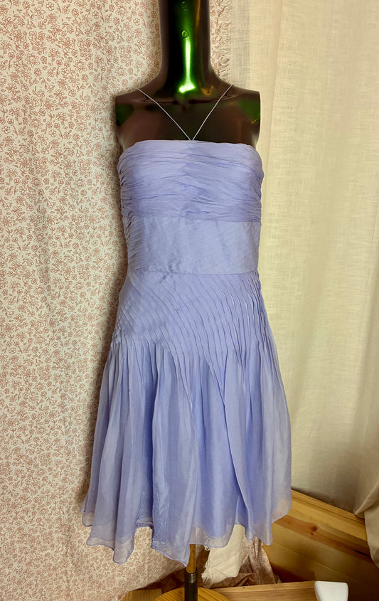 Pleated Lilac Midi Dress