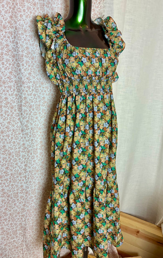 Lush Green Floral Dress