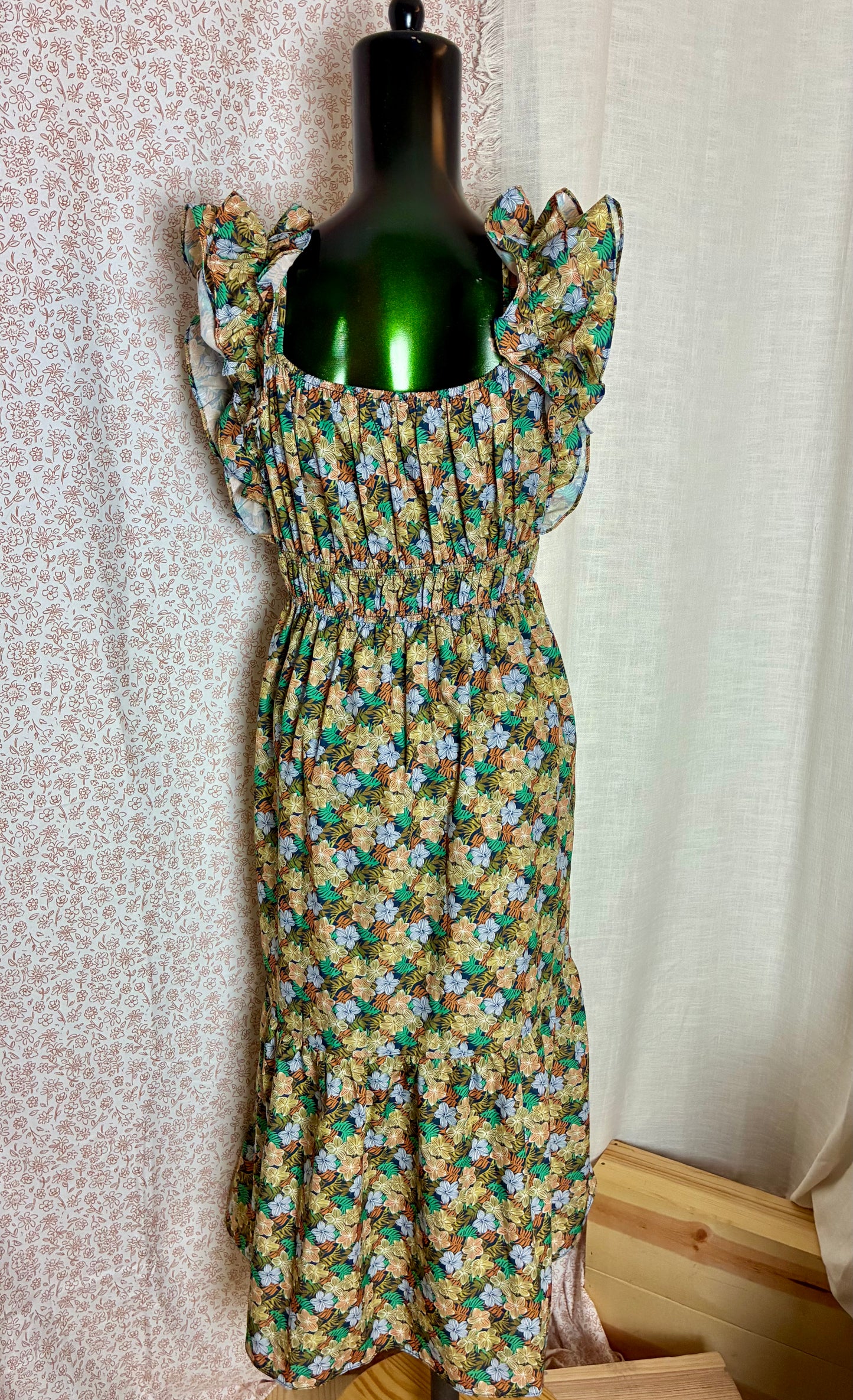 Lush Green Floral Dress