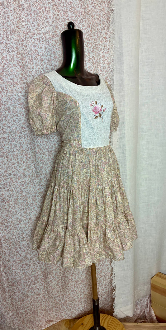 Cottage-Core Paisley Dress