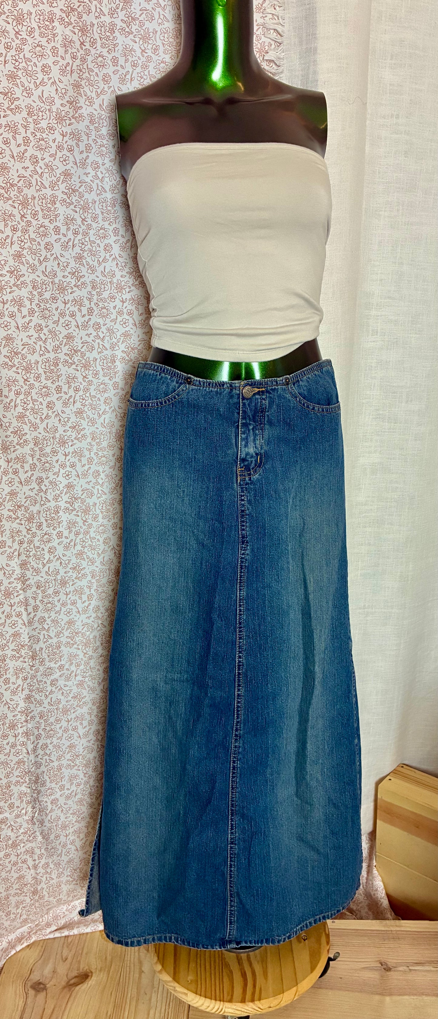 Angels Denim Maxi Skirt