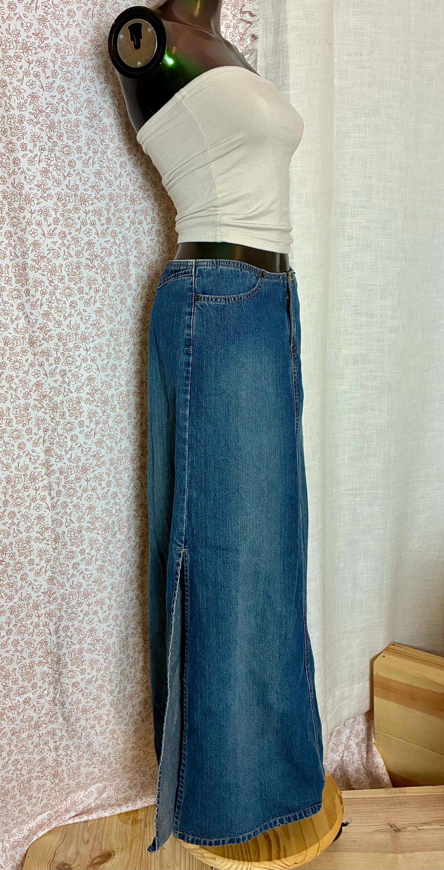 Angels Denim Maxi Skirt