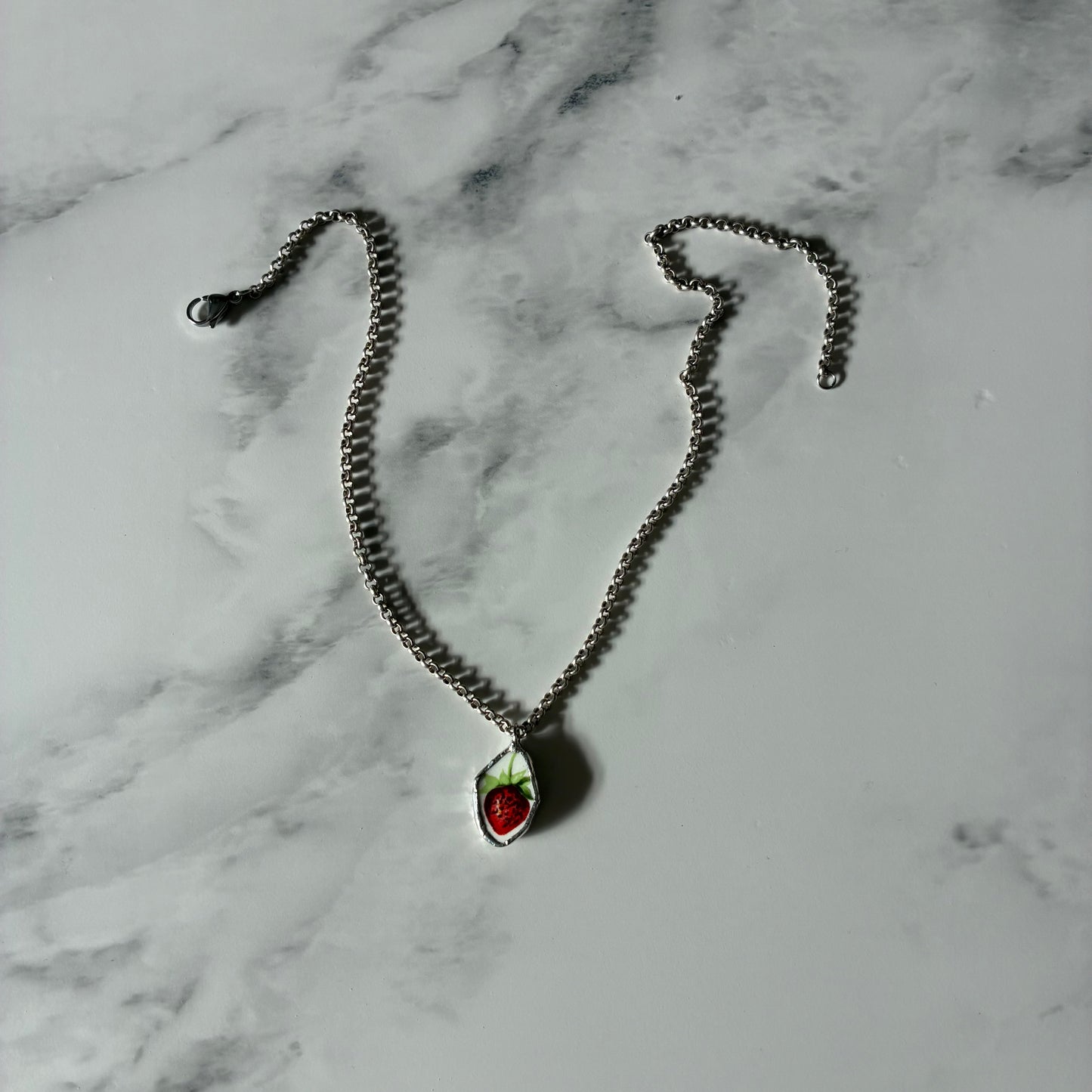 Strawberry Ceramic Necklace
