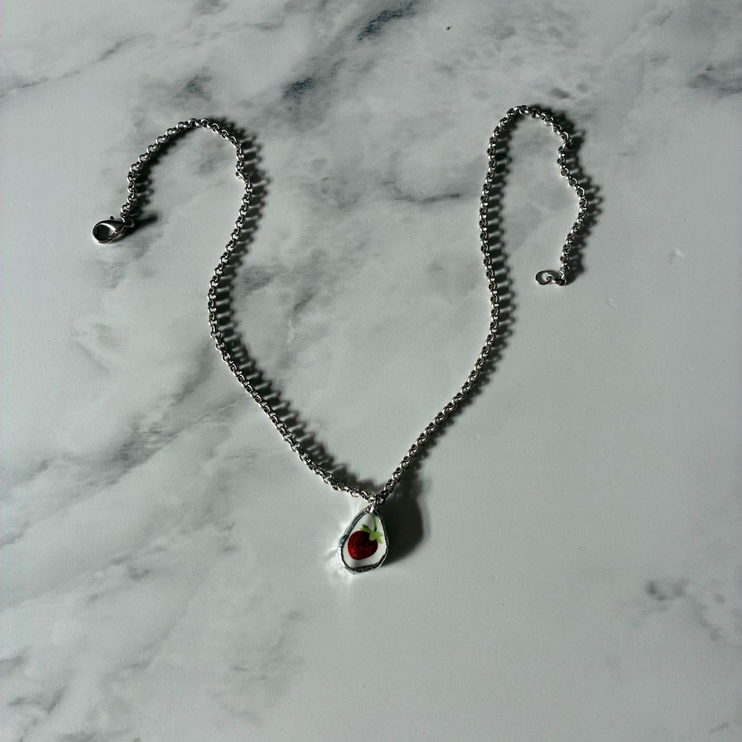 Strawberry 2 Ceramic Necklace