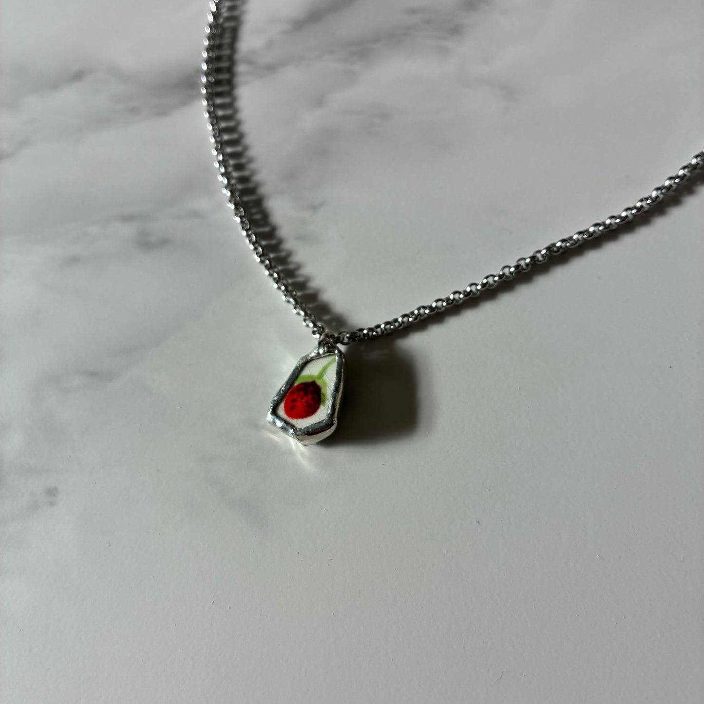 Strawberry 6 Ceramic Necklace