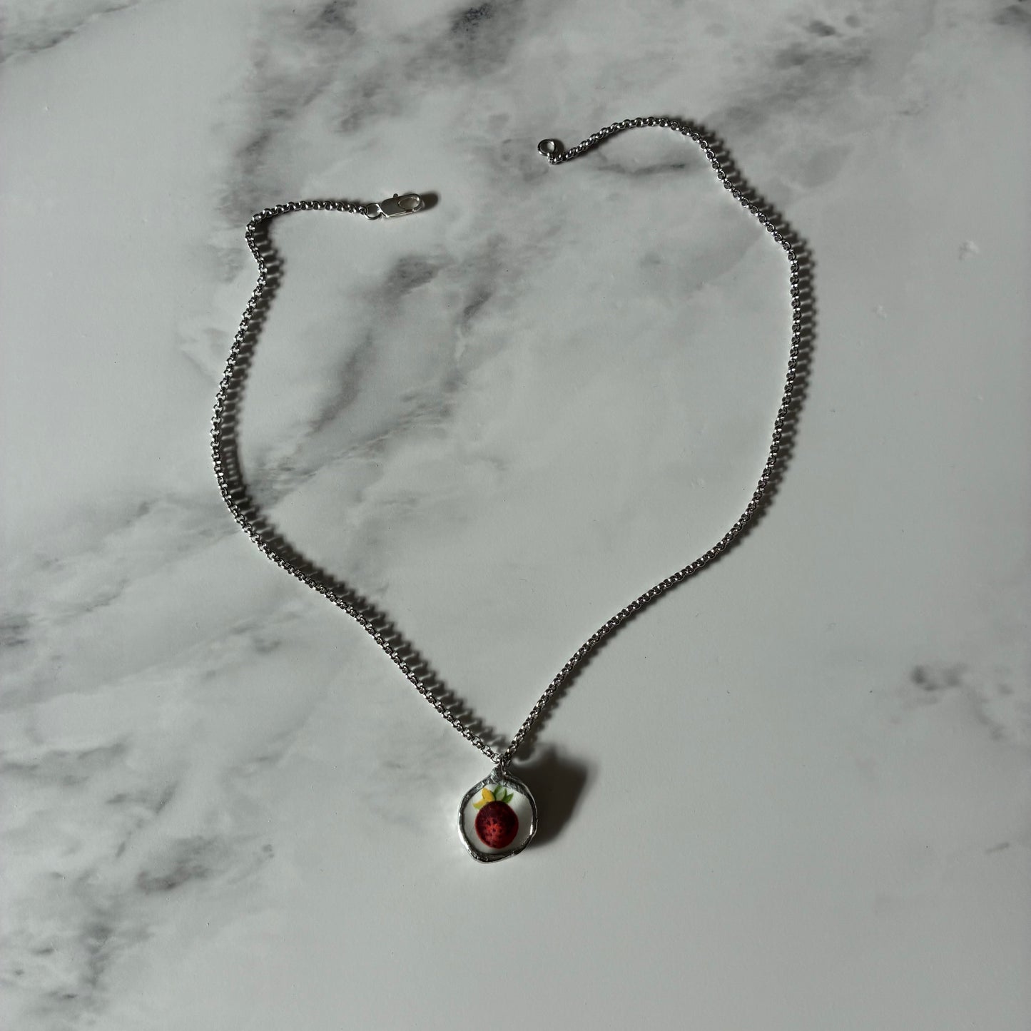 Strawberry 7 Ceramic Necklace