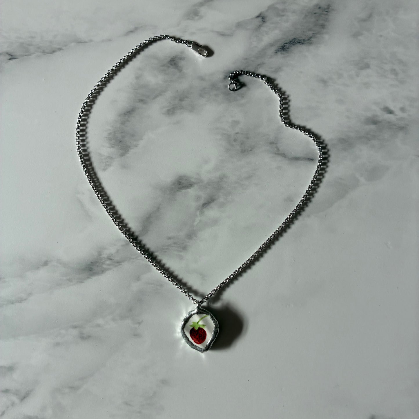 Strawberry 8 Ceramic Necklace