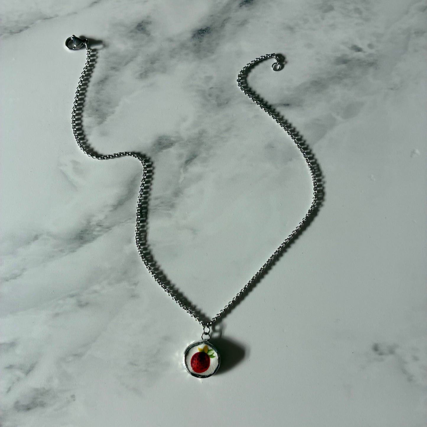 Strawberry 10 Ceramic Necklace