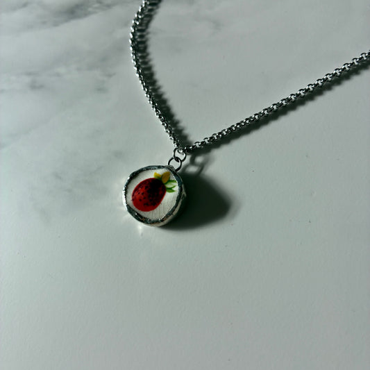 Strawberry 10 Ceramic Necklace