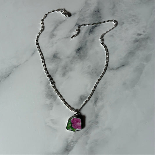 Florals 2 Ceramic Pendant Necklace